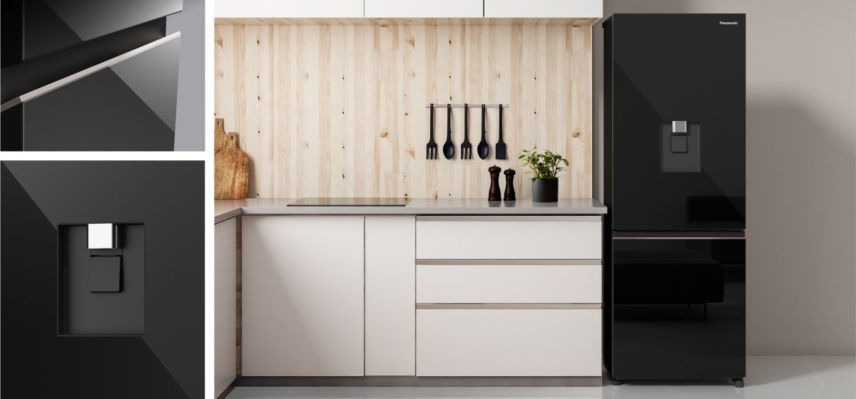 Tủ lạnh Panasonic NR-BV331WGKV sở hữu thiết kế tinh tế, màu sắc sang trọng hiện đại