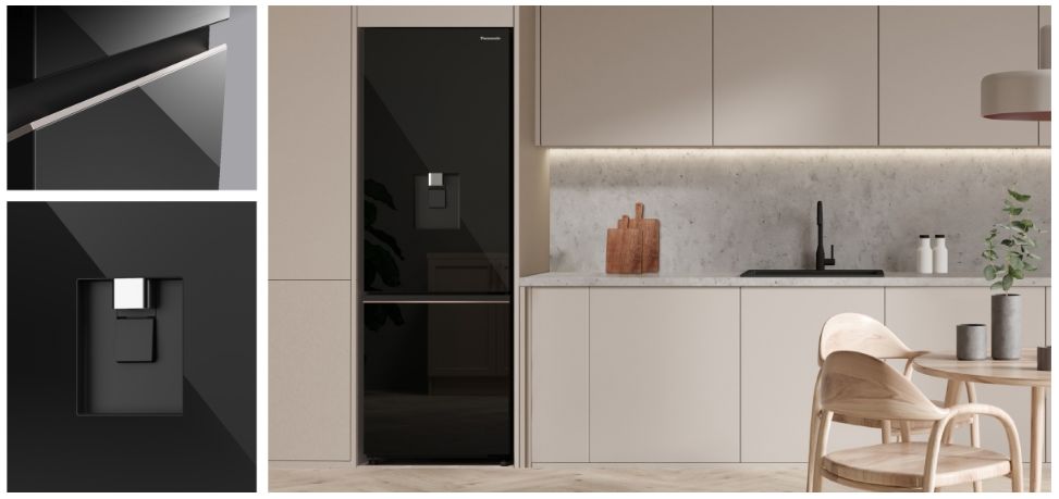 Tủ lạnh Panasonic NR-BV361WGKV 325 lít Inverter 3 Tủ lạnh Panasonic NR-BV361WGKV có thiết kế hiện đại, thanh lịch và sang trọng với tone màu đen sáng bóng