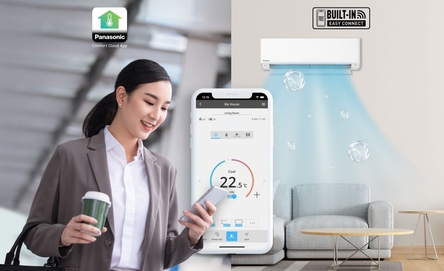 Dễ dàng kết nối điều hòa với điện thoại thông qua ứng dụng Panasonic Comfort Cloud