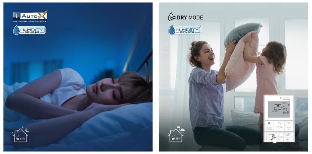 iAUTO X là chế độ đã được tích hợp chế độ cảm biến độ ẩm