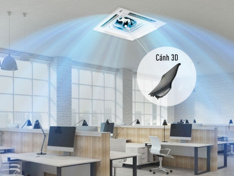 Sở hữu cánh xoắn 3D tạo nên luồng gió mát mạnh mẽ