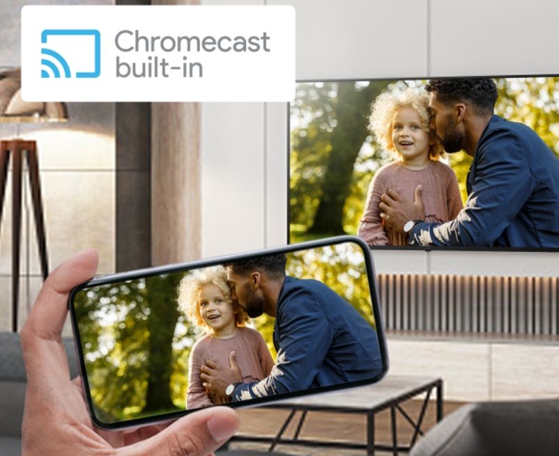 Android tivi LED 4K Panasonic TH-43LX800V 43 inch 11 Chia sẻ màn hình từ điện thoại/ máy tính bảng lên tivi đơn giản chỉ bằng ứng dụng Chromecast built-in