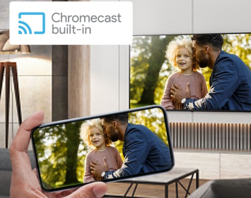 Trình chiếu nội dung từ điện thoại lên tivi được dễ dàng hơn rất nhiều nhờ Chromecast buil-in