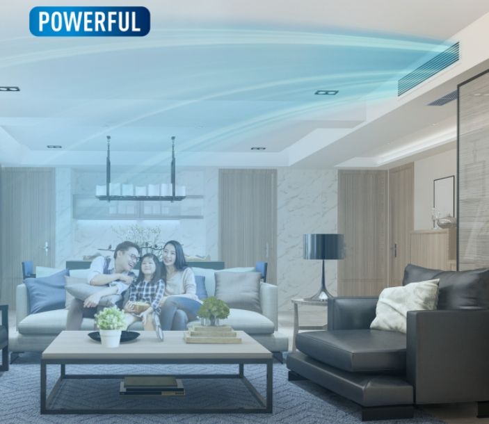Chế độ POWERFUL làm lạnh nhanh chóng đem đến luồng gió mát lạnh dễ chịu tức thời