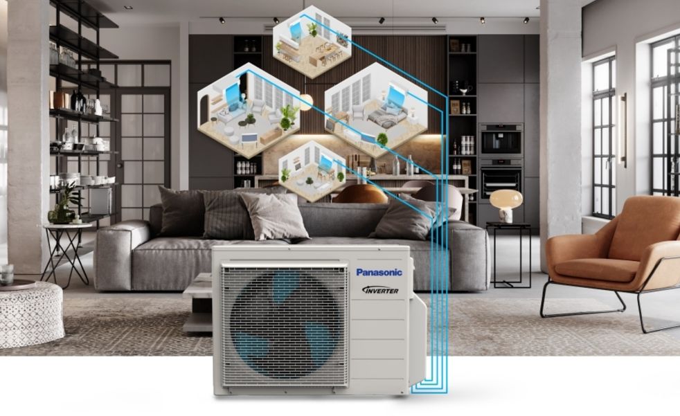 Dàn nóng Multi Panasonic CU-4S27SBH 25600BTU inverter 1 chiều 3 Panasonic CU-4S27SBH có thể kết nối đến 4 dàn lạnh khác nhau