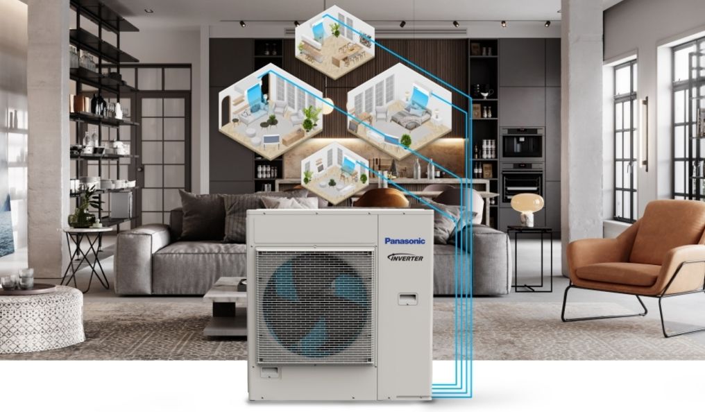 Dàn nóng Multi Panasonic CU-4S34SBH 34100BTU inverter 1 chiều 4 Panasonic CU-4S34SBH có thể kết nối đến 4 dàn lạnh khác nhau