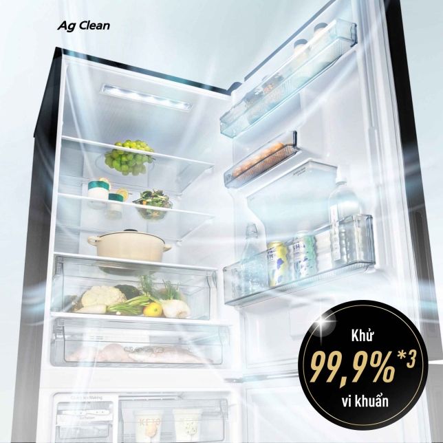 Công nghệ Ag Clean với tinh thể Ag+ mang đến khả năng diệt khuẩn và khử mùi hôi