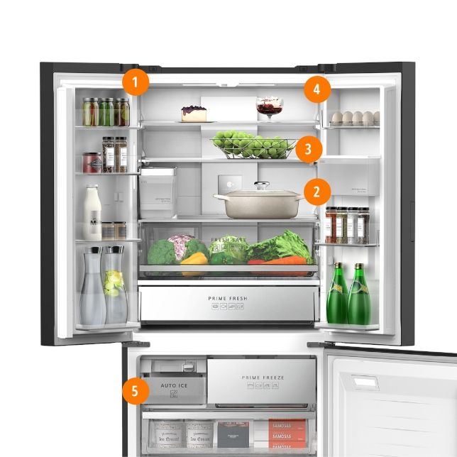 Tủ lạnh MultiDoor Panasonic NR-CW530XMMV inverter 495 lít 6 Sở hữu nhiều tính năng thông minh đáp ứng nhu cầu sử dụng