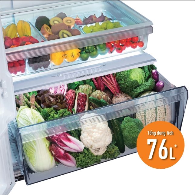 Panasonic NR-DZ601VGKV chính là ngăn rau củ kép