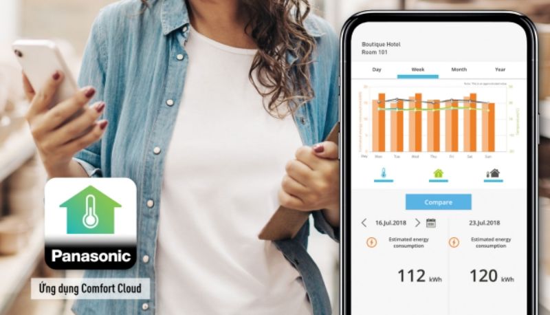 Ứng dụng Panasonic Comfort Cloud điều khiển từ xa thông minh