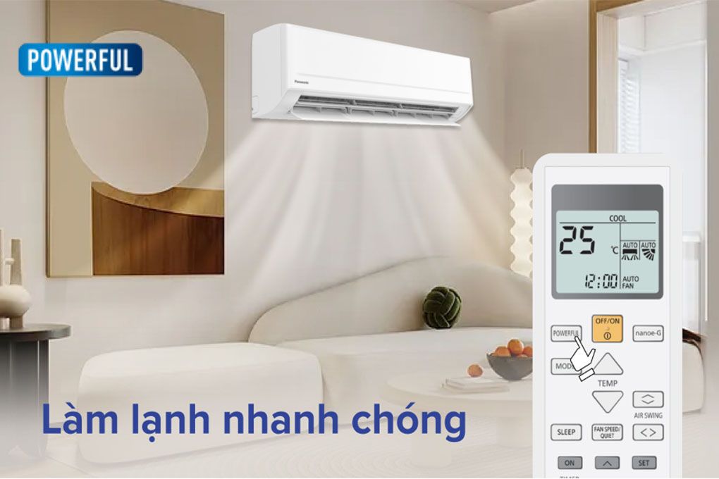 Làm lạnh nhanh Powerful mang đến không gian mát mẻ, thoải mái
