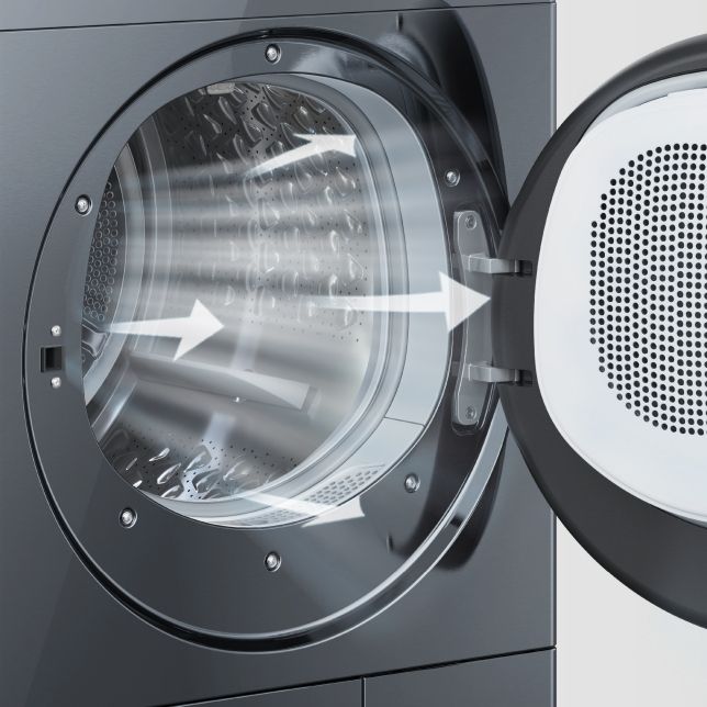 Chế độ sấy nhanh giúp quần áo được làm khô nhanh chóng chỉ với 40 phút