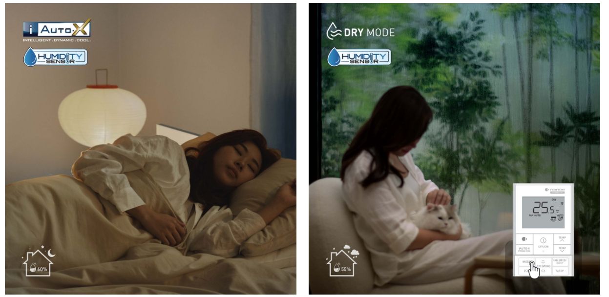 Chế độ iAUTO X và cảm biến độ ẩm được trang bị trên dòng điều hòa XU cao cấp