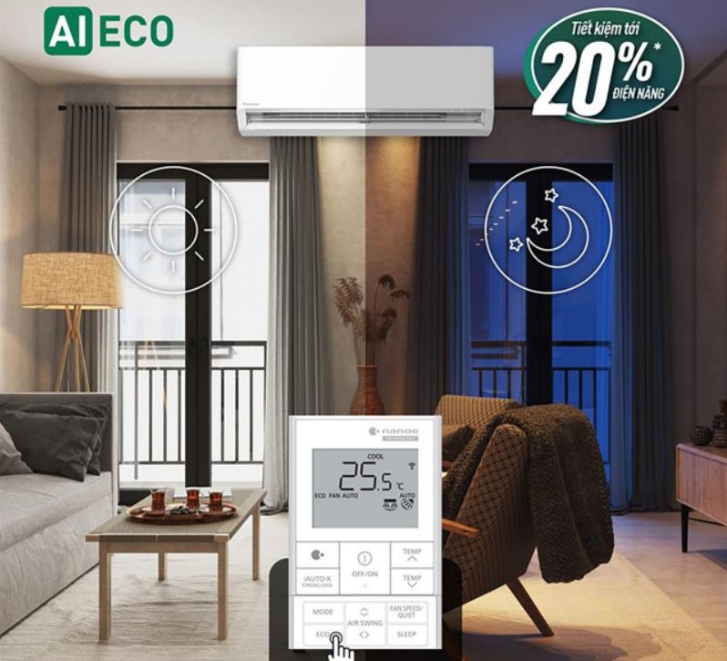 ECO sử dụng AI sẽ tiếp nhận, học hỏi và đánh giá giúp tiết kiệm điện vượt trọi tới 20% so với thông thường 