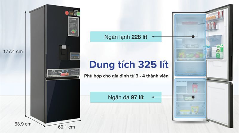 Tủ lạnh Panasonic dung tích đa dạng