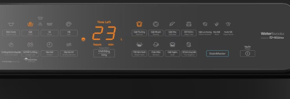 Máy giặt Panasonic NA-FD115X3BV Inverter 11.5 Kg 9 Sản phẩm này có đến 10 chương trình giặt khác nhau