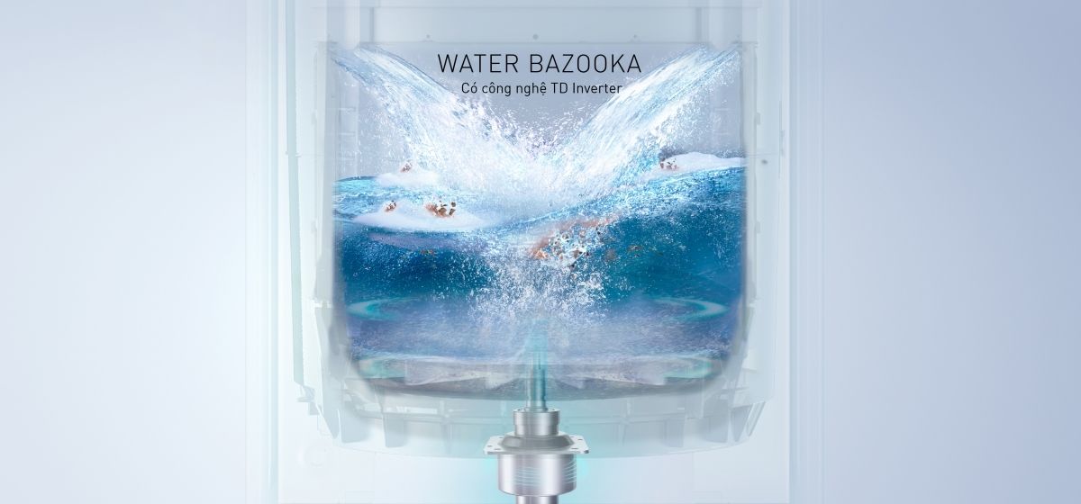 Water Bazooka có trên Panasonic NA-FD125V4BV kết hợp cùng với TD Inverter để đánh bay vết bẩn, tiết kiệm điện