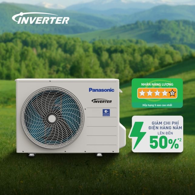Điều hòa Panasonic XZ12BKH-8 12000BTU Inverter 2 chiều 11 Công nghệ inverter cùng gas R32 tiết kiệm điện và duy trì hiệu suất vận hành