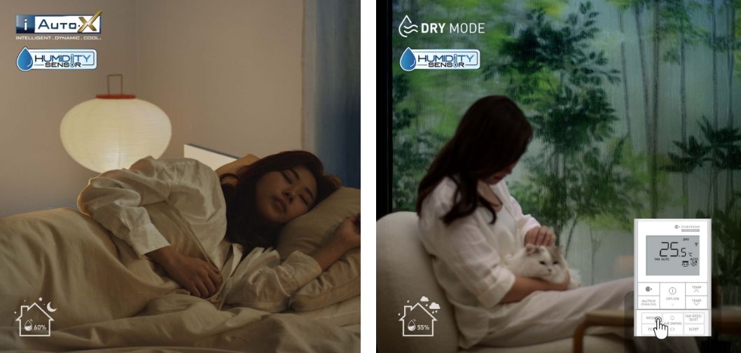 Duy trì không gian sống thoải mái, dễ dàng với độ ẩm vừa phải 