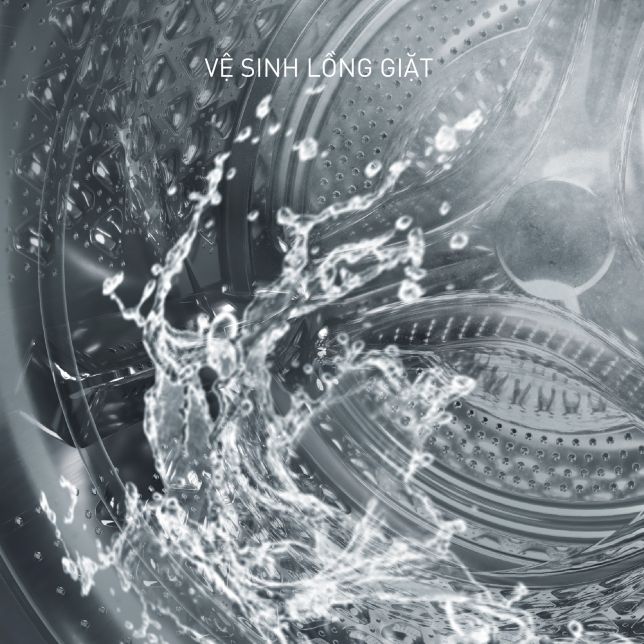 Chức năng vệ sinh lồng giặt loại bỏ cặn xà phòng