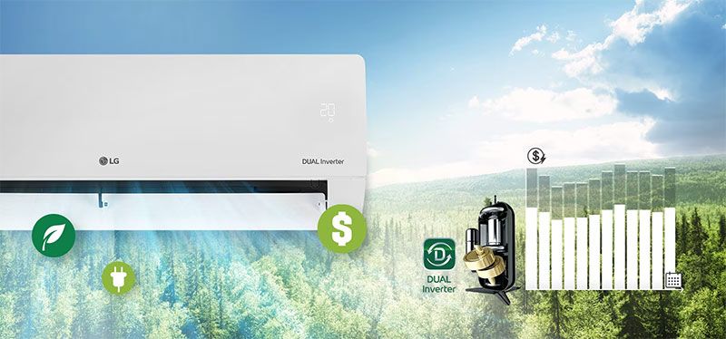 Công nghệ DUAl Inverter có khả năng làm lạnh mạnh mẽ
