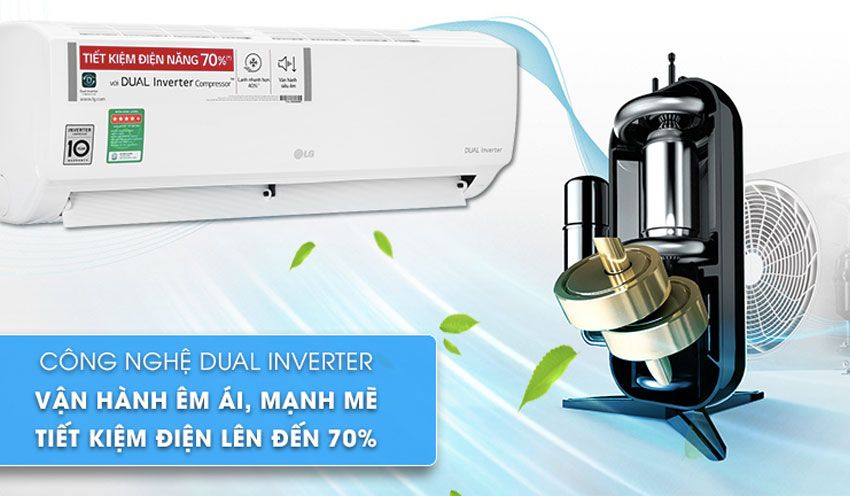 Nên mua điều hòa Panasonic hay LG? Điều hòa nào tốt hơn 5 Công nghệ Dual Inverter làm lạnh mạnh mẽ