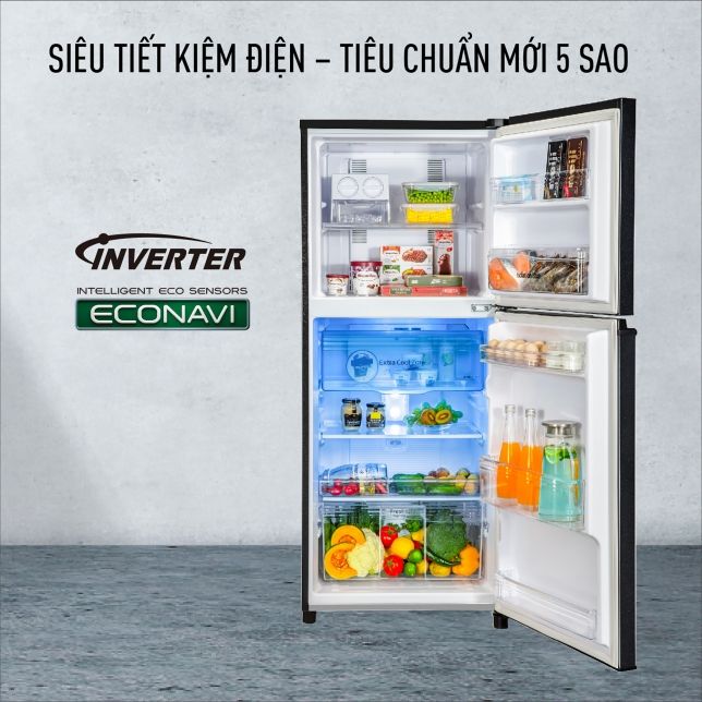 Tủ lạnh Panasonic NR-TV301GVKV inverter 265 lít 7 Công nghệ inverter cùng cảm biến Econavi