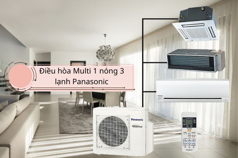 Điều hòa Panasonic 1 cục nóng 3 cục lạnh