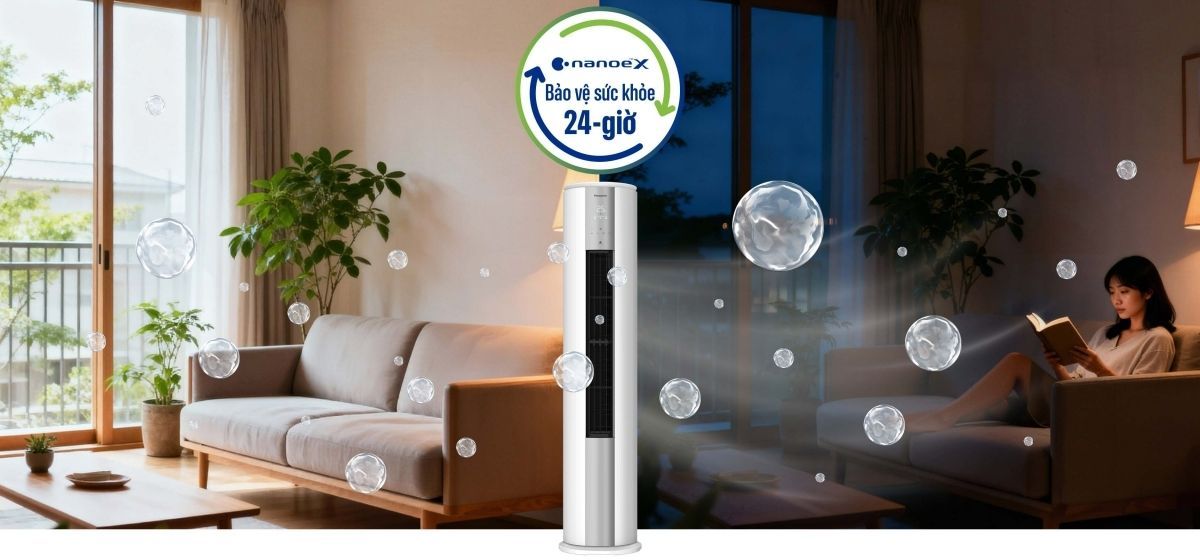 Tích hợp nanoe X lọc khí hiệu quả, duy trì không gian sống trong lành 