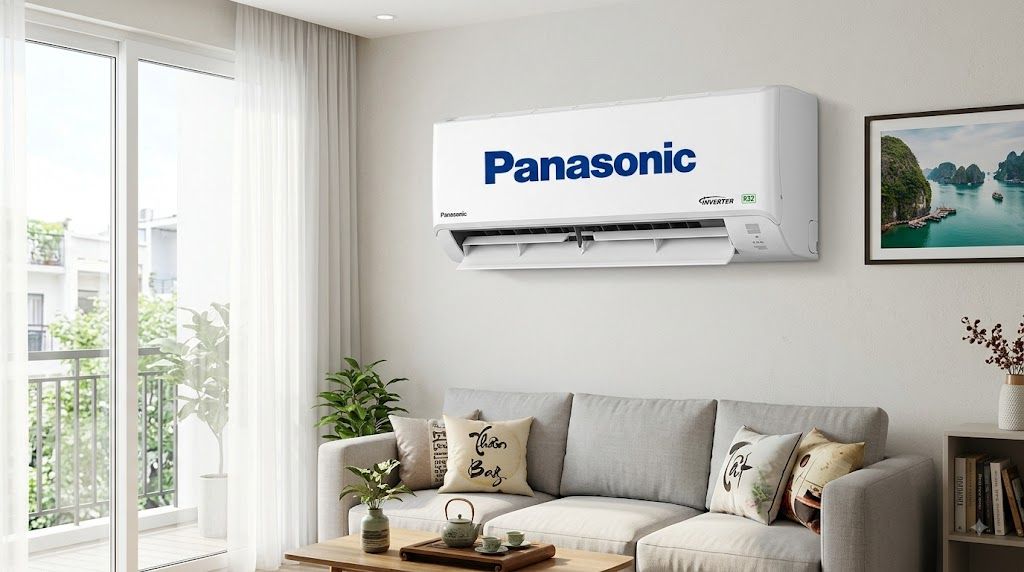 Điều hòa Panasonic 1.5 ngựa 12000 BTU lắp trong phòng khách